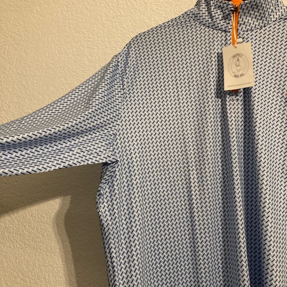 Men’s SPF Blue/Orange Zip-Up - Picture 2 of 6